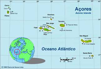 Carte des Açores